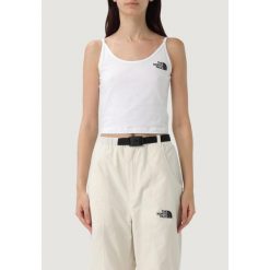 Bezrękawnik Kobieta THE NORTH FACE Slim Crop Tank. Białe koszulki sportowe damskie The North Face, bez wzorów, z bawełny, bez ramiączek. Za 178.70 zł.
