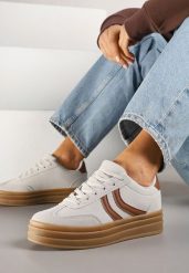 Szare Sneakersy Typu Kultowe Tenisówki na Grubej Podeszwie z Tłoczeniem Lisanitea. Szare obuwie sportowe damskie Renee, z jeansu, bez zapięcia, tenisowe. Za 79.99 zł.