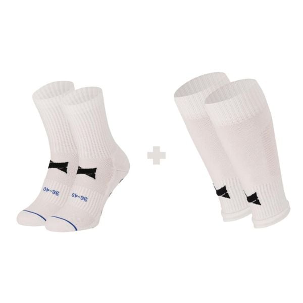 Skarpety piłkarskie + top - 2 x 2 pary. Białe skarpetki damskie XTREME, bez wzorów, z elastanu. W wyprzedaży za 205.45 zł.