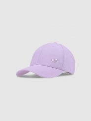 4F Czapka z daszkiem strapback uniseks - fioletowa S/M. Fioletowe czapki z daszkiem damskie 4F, na lato, bez wzorów, z bawełny. W wyprzedaży za 39.99 zł.