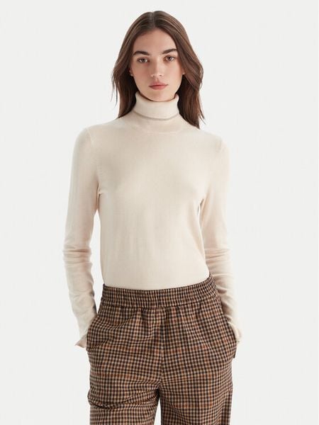 Liu Jo Golf MF5229 MS49I Écru Regular Fit. Golfy damskie Liu Jo, xs, bez wzorów, z syntetyku, bez ramiączek. Za 249.99 zł.