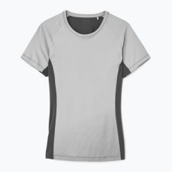 Koszulka damska Rab Trail Tee. Szare bluzki damskie RAB, bez wzorów, sportowe, bez kołnierzyka, bez ramiączek. Za 160.00 zł.