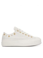 Converse Trampki Chuck Taylor All Star Heathered Glam A17597C Beżowy. Brązowe trampki damskie Converse, bez wzorów, z materiału, bez zapięcia. Za 419.99 zł.