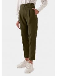 Just like you Spodnie w kolorze khaki rozmiar: 36. Brązowe spodnie materiałowe damskie Just like you, bez wzorów, z materiału. Za 158.84 zł.