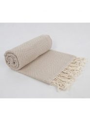 Samimi Chusta hammam "Atom" w kolorze beżowym - 180 x 100 cm rozmiar: onesize. Brązowe chusty damskie Samimi, bez wzorów, z bawełny. Za 69.99 zł.