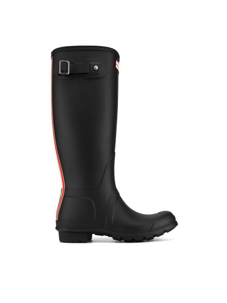 Hunter Kalosze WFT2353RMA Czarny. Czarne kalosze damskie Hunter, bez wzorów, z kauczuku. Za 439.99 zł.