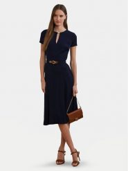 LAUREN RALPH LAUREN Sukienka koktajlowa 200973369001 Granatowy Regular Fit. Niebieskie sukienki damskie Lauren Ralph Lauren, bez wzorów, z syntetyku, wizytowe, bez ramiączek. Za 829.99 zł.