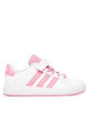 Adidas Sneakersy Grand Court 2.0 JQ8002 Biały. Białe buty sportowe dziewczęce Adidas, bez wzorów, ze skóry, bez zapięcia. Za 149.99 zł.