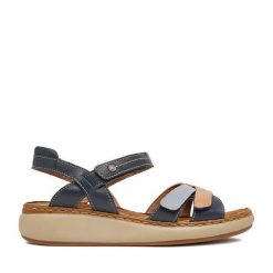 Sandały Lasocki. Niebieskie sandały damskie Lasocki, bez wzorów, bez obcasa, na płaskiej podeszwie, bez zapięcia. Za 169.99 zł.