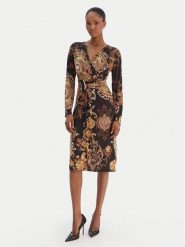 Rinascimento Sukienka koktajlowa CFC0020153002 Czarny Slim Fit. Czarne sukienki damskie Rinascimento, bez wzorów, z syntetyku, wizytowe, bez ramiączek. Za 579.99 zł.