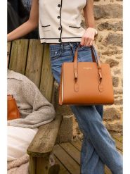 Maison héritage PARIS Skórzana torebka "Hera" w kolorze jasnobrązowym - 31 x 24 x 14 cm rozmiar: onesize. Brązowe torebki klasyczne damskie maison héritage PARIS, z materiału, bez dodatków. Za 521.99 zł.