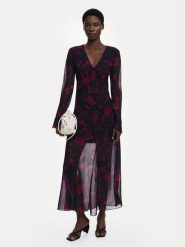 Desigual Sukienka koktajlowa Ratan 25WWVW24 Bordowy Regular Fit. Czerwone sukienki damskie Desigual, bez wzorów, z syntetyku, wizytowe, bez ramiączek. Za 459.99 zł.