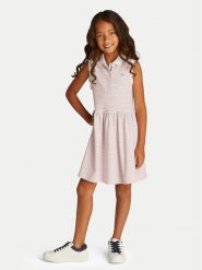 Tommy Hilfiger Sukienka codzienna KG0KG08486 D Różowy Regular Fit. Czerwone sukienki dziewczęce Tommy Hilfiger, bez wzorów, z bawełny, bez ramiączek, proste. Za 199.99 zł.