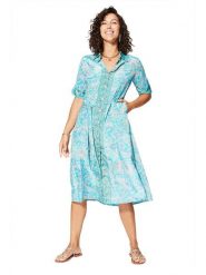 Aller Simplement Sukienka w kolorze turkusowym rozmiar: 38/40. Niebieskie sukienki damskie Aller Simplement, bez wzorów, z tkaniny, klasyczne, bez ramiączek. Za 78.99 zł.