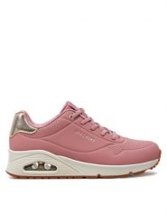Skechers Sneakersy 155196/ROS Różowy. Czerwone obuwie sportowe damskie Skechers, ze skóry, bez zapięcia. Za 209.99 zł.