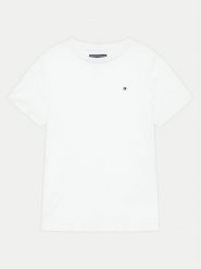 Tommy Hilfiger T-Shirt KB0KB04140 D Biały Regular Fit. Białe t-shirty i koszulki chłopięce Tommy Hilfiger, bez wzorów, z bawełny, bez kołnierzyka, bez ramiączek. Za 69.99 zł.