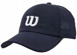 Czapka tenisowa Wilson Active Perforated Cap. Niebieskie czapki damskie Wilson, bez wzorów, z materiału. Za 184.00 zł.
