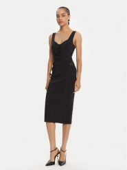 Elisabetta Franchi Sukienka koktajlowa AB-810-56E2-V520 Czarny Regular Fit. Czarne sukienki damskie Elisabetta Franchi, bez wzorów, z syntetyku, wizytowe, bez ramiączek. Za 2,259.00 zł.