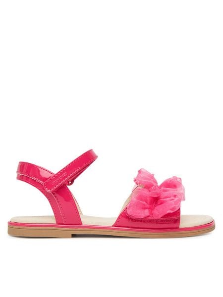 Mayoral Sandały 45629 Różowy. Czerwone sandały dziewczęce Mayoral, ze skóry, bez obcasa, bez zapięcia. Za 219.99 zł.