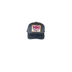 Damska czapka typu trucker Superdry. Czarne czapki z daszkiem damskie Superdry, bez wzorów. Za 148.85 zł.