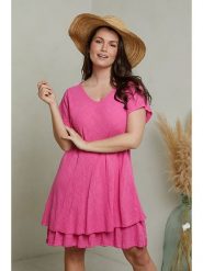 Curvy Lady Sukienka w kolorze różowym rozmiar: 40/42. Różowe sukienki damskie Curvy Lady, bez wzorów, klasyczne, bez ramiączek. Za 127.35 zł.
