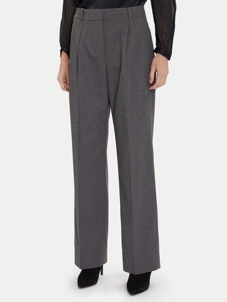 Tommy Hilfiger Spodnie materiałowe WW0WW48358 Szary Relaxed Fit. Szare spodnie materiałowe damskie Tommy Hilfiger, bez wzorów, z materiału. Za 519.99 zł.