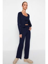Trendyol 3-częściowy zestaw w kolorze granatowym rozmiar: S. Niebieskie kardigany damskie Trendyol, s, bez kołnierzyka. Za 86.99 zł.