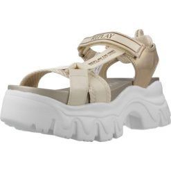 Sandały REPLAY JUYCE JR Złoty. Żółte sandały damskie Replay, bez wzorów, z syntetyku, bez obcasa, bez zapięcia. Za 277.99 zł.