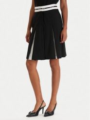 KARL LAGERFELD Spódnica mini B1W12005 Czarny Regular Fit. Czarne spódnice damskie KARL LAGERFELD, bez wzorów, z wełny, mini. Za 1,099.00 zł.