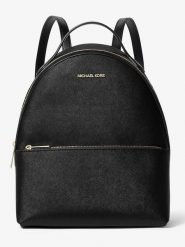 Michael Kors Skórzany plecak w kolorze czarnym - 24 x 30 x 13 cm rozmiar: onesize. Czarne plecaki Michael Kors, bez wzorów, z materiału. Za 869.99 zł.