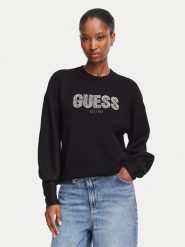 Guess Sweter W6YR30 Z0978 Czarny Regular Fit. Czarne swetry klasyczne damskie Guess, xl, z wiskozy, bez kołnierzyka. Za 434.99 zł.