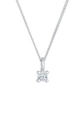 Elli DIAMONDS Damski wisiorek pasjans kwadratowy elegancki z diamentem (0,1 ct.) ze srebra próby 925 Sterling Silver Naszyjniki. Szare naszyjniki damskie Elli DIAMONDS, z diamentem, srebrne. Za 1,239.99 zł.