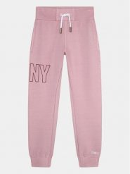 DKNY Spodnie dresowe D54000 S Różowy Regular Fit. Czerwone spodnie dresowe dziewczęce DKNY, bez wzorów, z bawełny. Za 289.99 zł.