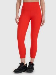 LEGGINSY DAMSKIE 4F FUNKCYJNE Z WYSOKIM STANEM KOLOR CZERWONY. Czerwone legginsy damskie 4F, l, bez wzorów, z materiału. Za 88.57 zł.