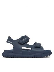 Geox Sandały J Sandal Fusbetto Bo J45HMA 000BC C4002 M Granatowy. Niebieskie sandały chłopięce Geox, ze skóry, bez zapięcia. Za 219.99 zł.