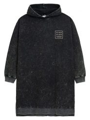 Danamade Sukienka "Dzora" w kolorze antracytowym rozmiar: XL. Czarne sukienki damskie Danamade, bez wzorów, z bawełny, bez ramiączek. Za 88.64 zł.