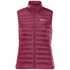 Kurtka uniwersalna damska Jack Wolfskin Pack-go Down Vest. Czerwone kurtki damskie Jack Wolfskin, s, bez wzorów, z syntetyku, bez kaptura. Za 489.20 zł.