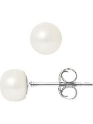 Pearline Kolczyki-wkrętki z perłami w kolorze białym rozmiar: onesize. Białe kolczyki damskie Pearline, z perłą, złote. Za 227.31 zł.