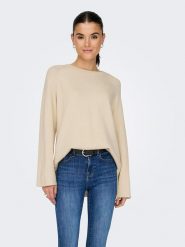 ONLY Sweter w kolorze beżowym rozmiar: S. Brązowe swetry klasyczne damskie Only, s, bez kołnierzyka. Za 87.81 zł.
