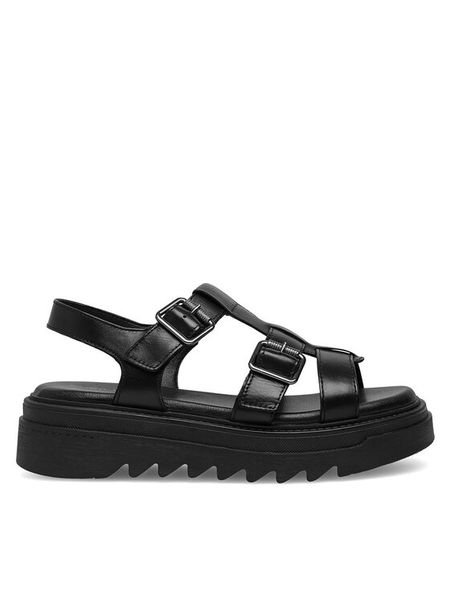 Lasocki Sandały WB-TAMMY-14 Czarny. Czarne sandały damskie Lasocki, bez wzorów, ze skóry, bez obcasa, na płaskiej podeszwie, bez zapięcia. Za 169.99 zł.