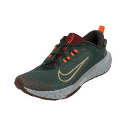 Buty do chodzenia damskie Nike Juniper Trail 2 Gtx. Zielone obuwie sportowe damskie Nike, z materiału, bez zapięcia, do biegania. Za 396.00 zł.