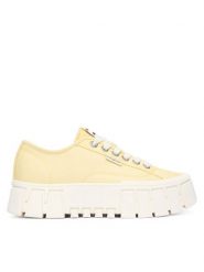 Tommy Jeans Sneakersy Tj Platform Sneaker EN0EN03098 Żółty jasny. Żółte obuwie sportowe damskie Tommy Jeans, z jeansu, bez zapięcia. Za 369.99 zł.