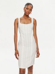 Pinko Sukienka codzienna 102866 A0IM Écru Slim Fit. Sukienki damskie Pinko, bez wzorów, ze lnu, bez ramiączek. Za 1,099.00 zł.