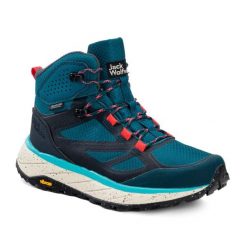 Buty trekkingowe damskie Jack Wolfskin Terraventure Texapore Mid. Niebieskie obuwie trekkingowe damskie Jack Wolfskin, bez zapięcia. Za 319.99 zł.