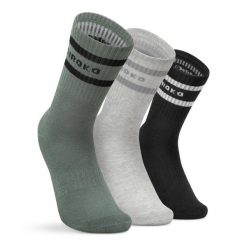 Skarpetki sportowe trójpak Fitness Siroko Sidekick Slate. Białe skarpetki damskie SIROKO, bez wzorów, z tkaniny. Za 84.00 zł.