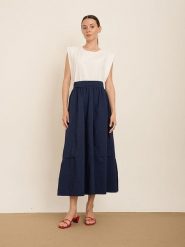 BGN Spódnica w kolorze granatowym rozmiar: 34. Niebieskie spódnice damskie BGN, bez wzorów, z tkaniny, maxi. Za 144.95 zł.