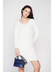 C& Jo Sukienka dzianinowa w kolorze białym rozmiar: 38. Białe sukienki damskie C& Jo, bez wzorów, z dzianiny, klasyczne, bez ramiączek. Za 121.99 zł.