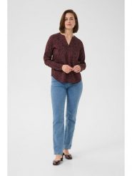 Kaffe Bluzka w kolorze czerwonym rozmiar: 42. Czerwone bluzki damskie Kaffe, bez wzorów, z wiskozy, bez kołnierzyka, bez ramiączek. Za 69.99 zł.