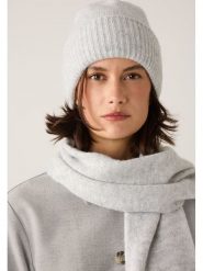 More & More Czapka beanie w kolorze jasnoszarym rozmiar: onesize. Szare czapki damskie More & More, bez wzorów, z materiału. Za 39.45 zł.