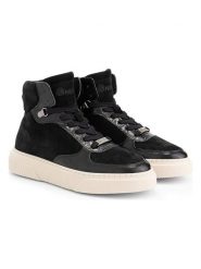 NoGRZ Skórzane sneakersy "K.Cutter" w kolorze czarnym rozmiar: 41. Czarne obuwie sportowe damskie NoGRZ, ze skóry, za kostkę, bez zapięcia. Za 184.46 zł.